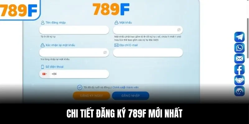 Chi tiết đăng ký 789F mới nhất